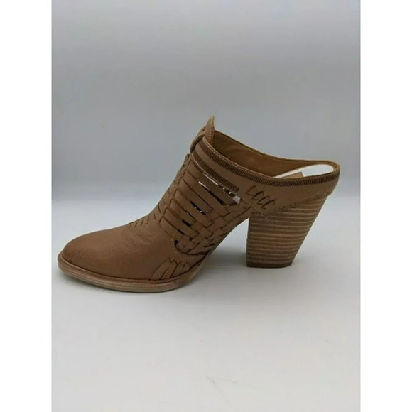 DOLCE VITA Womens Camel Brown Mule Heeley Block Heel Slip On Leather Mules 8.5 M - Picture 4 of 6